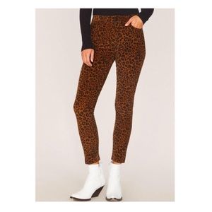 Sanctuary leopard  corduroy skinny jeans